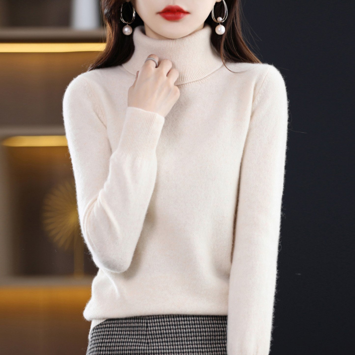 Pull à col roulé en cachemire -  Luxe et confort