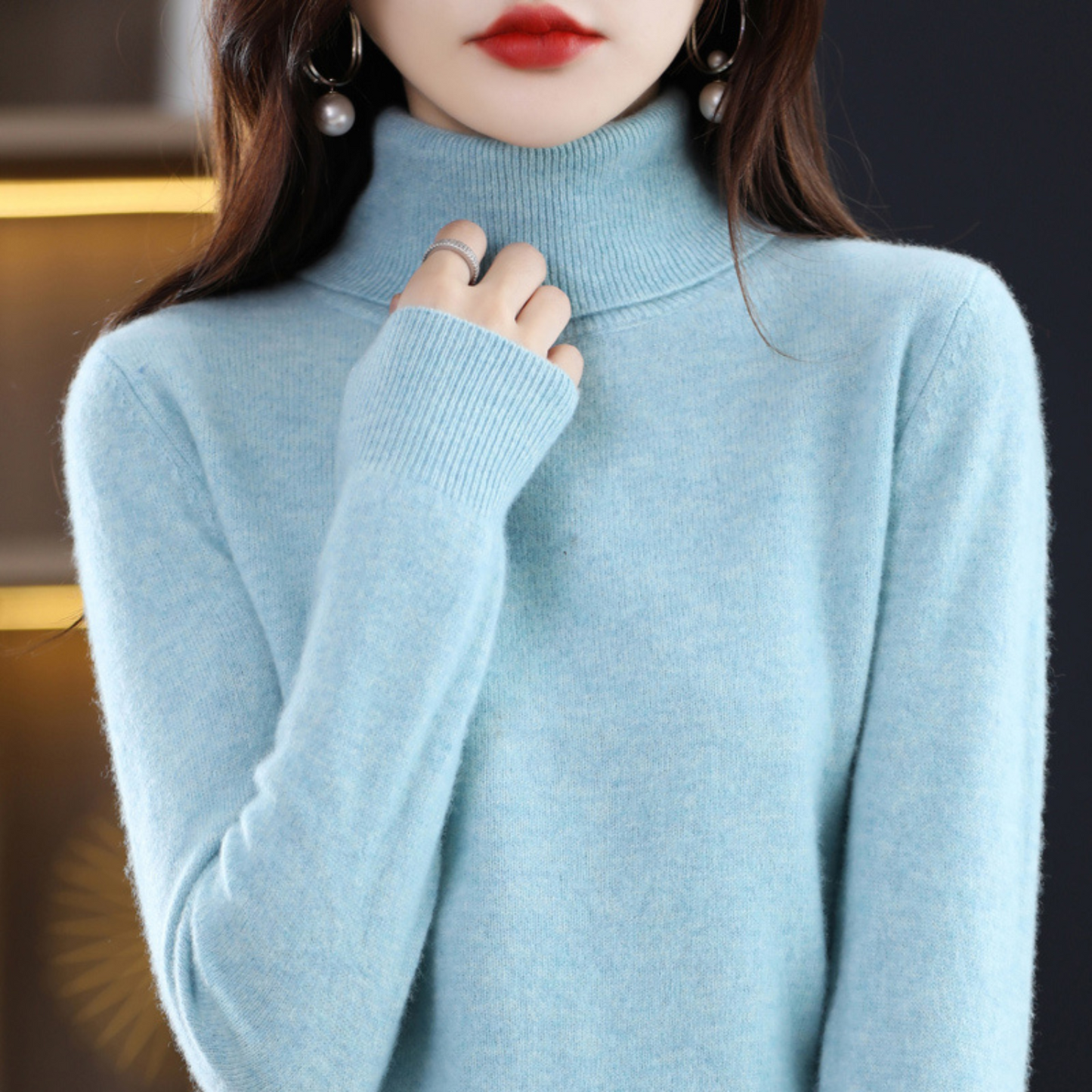 Pull à col roulé en cachemire -  Luxe et confort