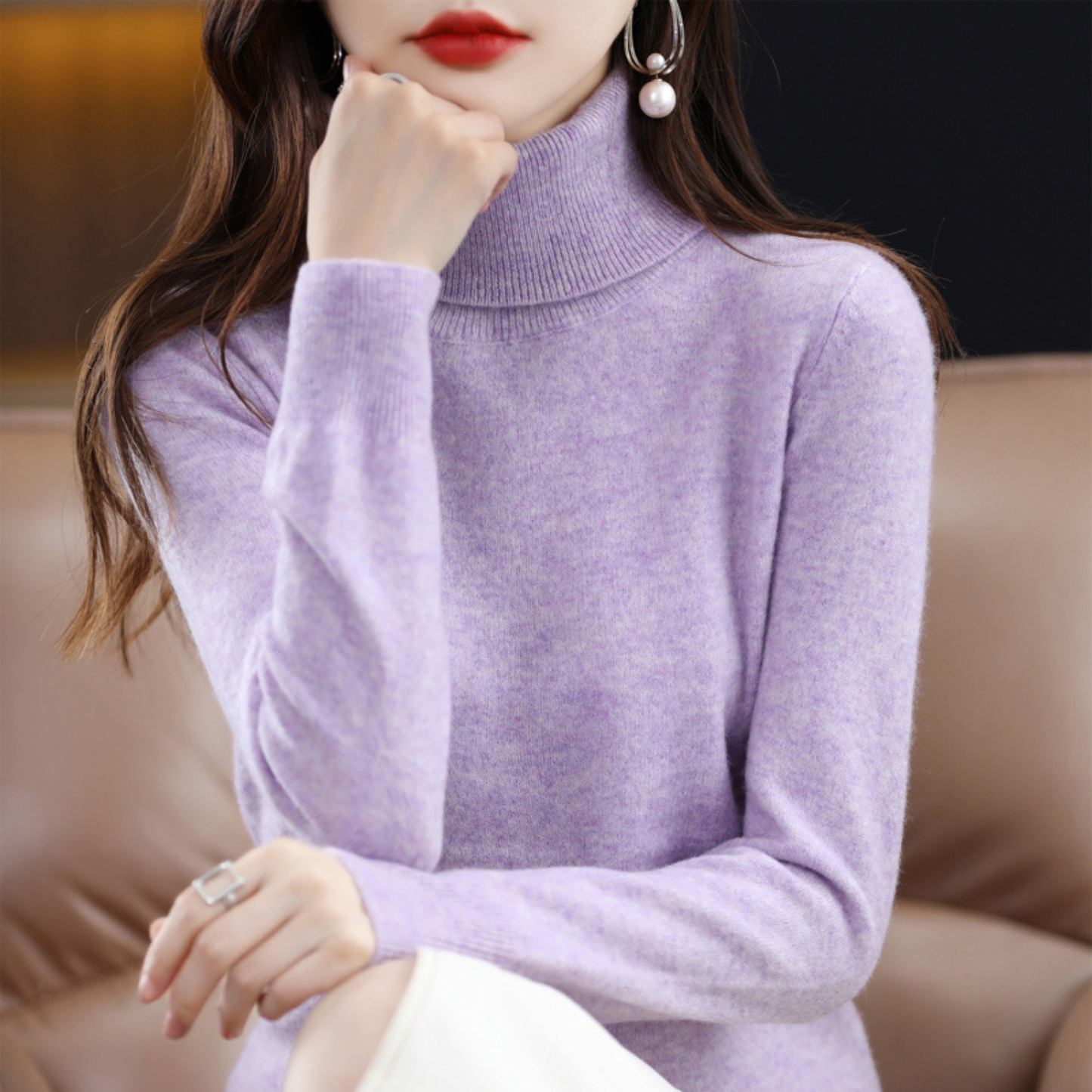 Pull à col roulé en cachemire -  Luxe et confort