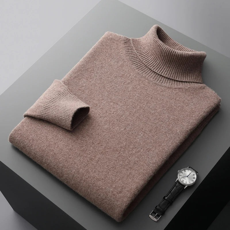 pull col roule homme elegance et confort en laine merinos