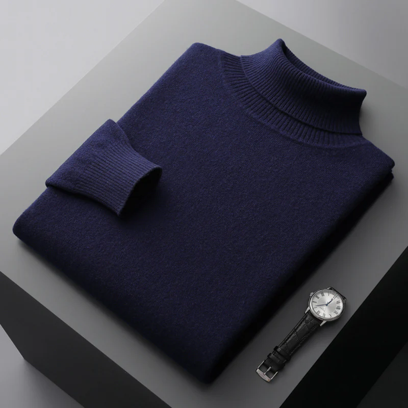 pull col roule homme elegance et confort en laine merinos