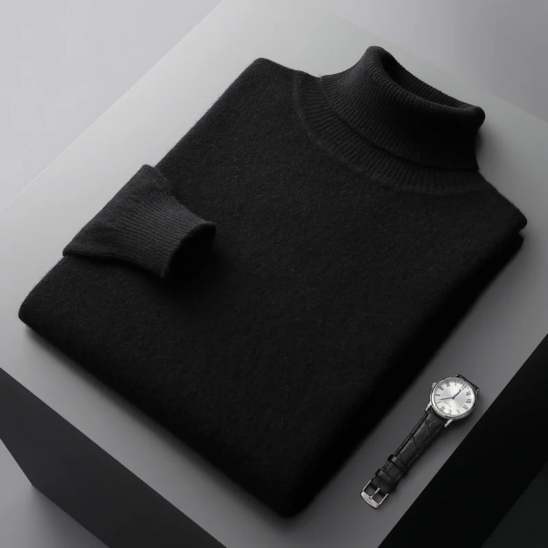 pull col roule homme elegance et confort en laine merinos