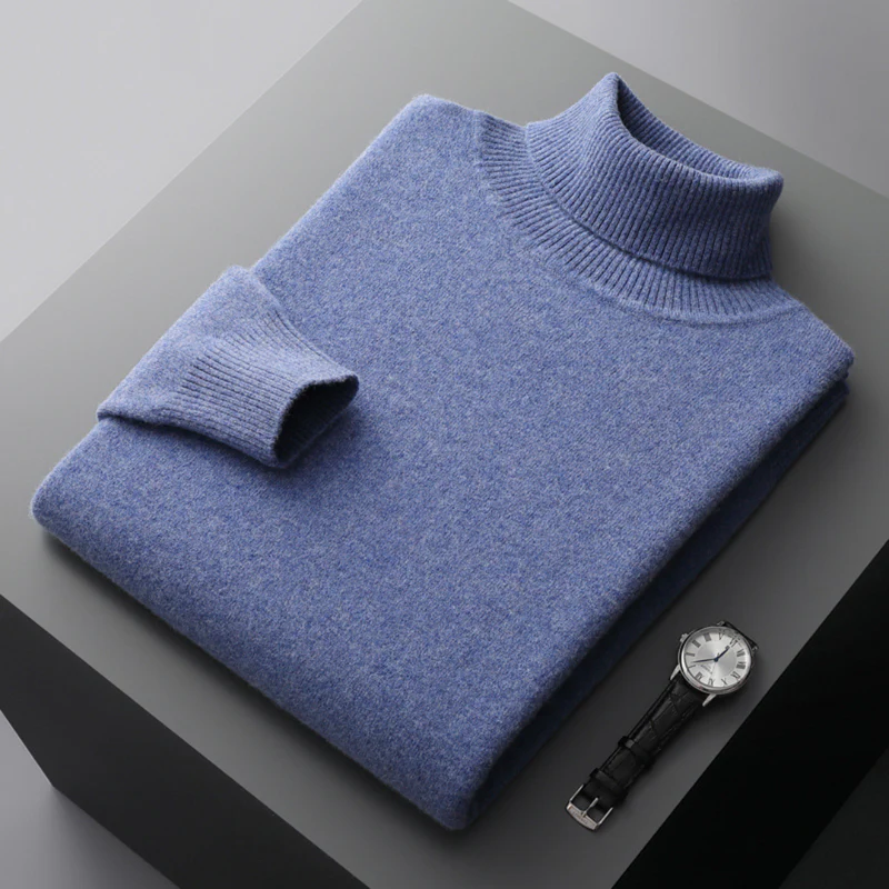 pull col roule homme elegance et confort en laine merinos