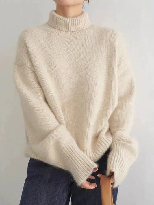 Pull En Cachemire - Col Roulé Élégant Pour L'Hiver