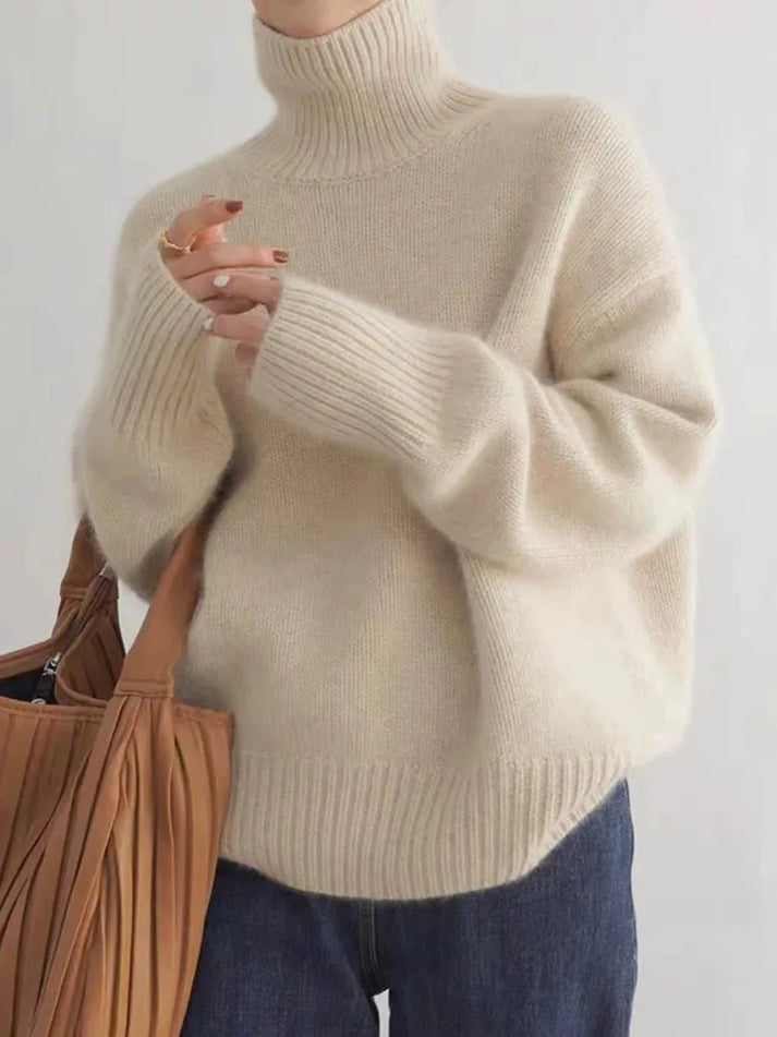 Pull En Cachemire - Col Roulé Élégant Pour L'Hiver