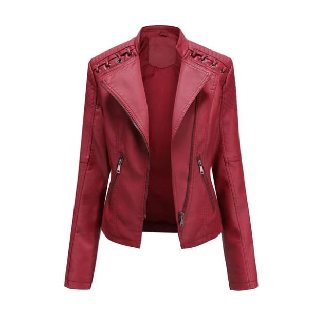 Veste en cuir d'agneau pour l'automne