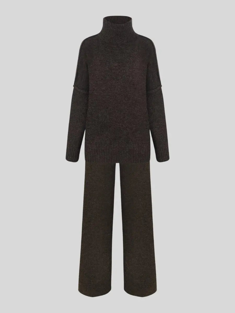 Nayla | Ensemble Maille pour Femme Oversize - Pull + Pantalon Large