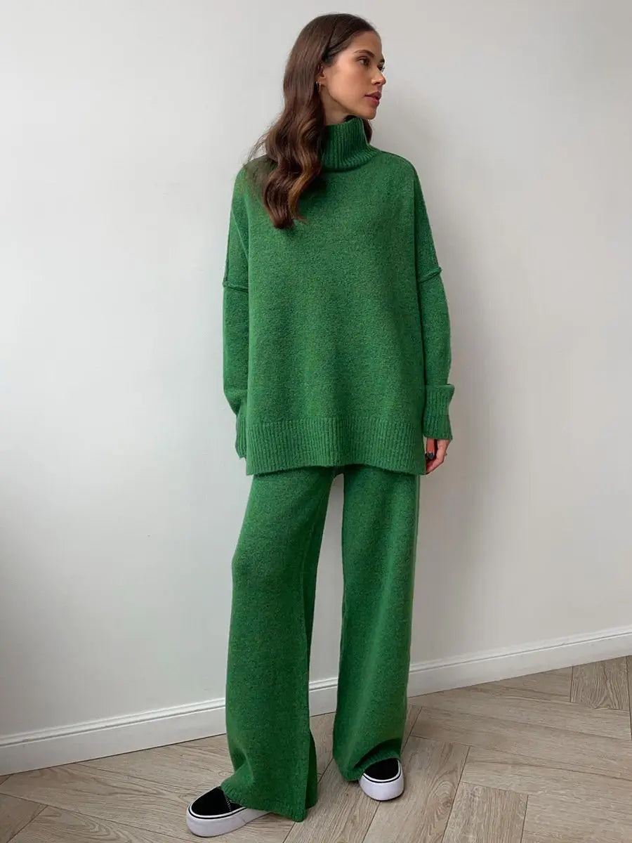 Nayla | Ensemble Maille pour Femme Oversize - Pull + Pantalon Large