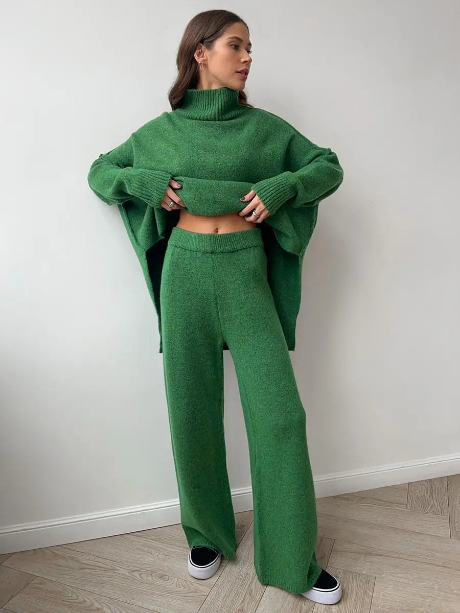 Nayla | Ensemble Maille pour Femme Oversize - Pull + Pantalon Large