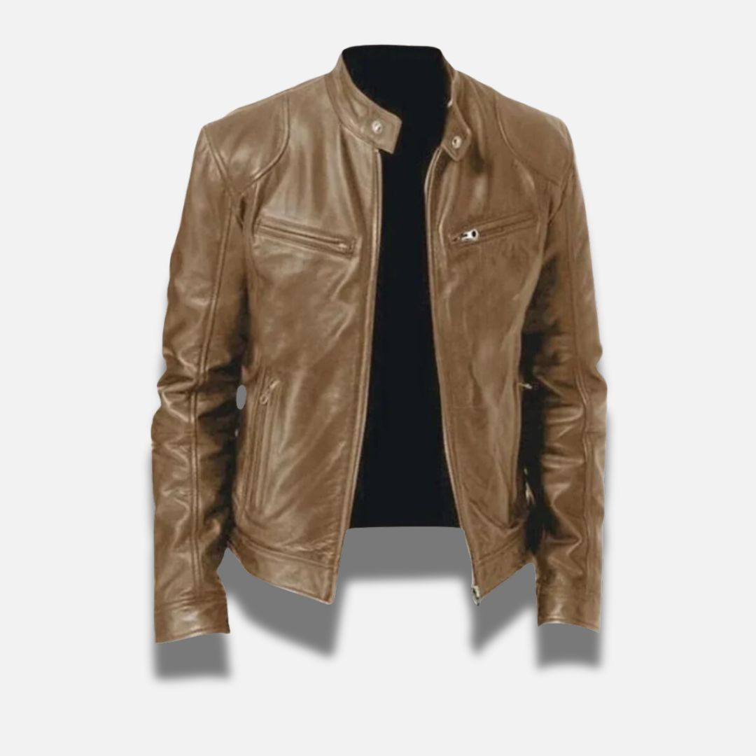 Veste en Cuir Élégante - Confort et Style Intemporel