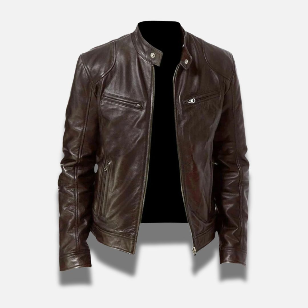Veste en Cuir Élégante - Confort et Style Intemporel
