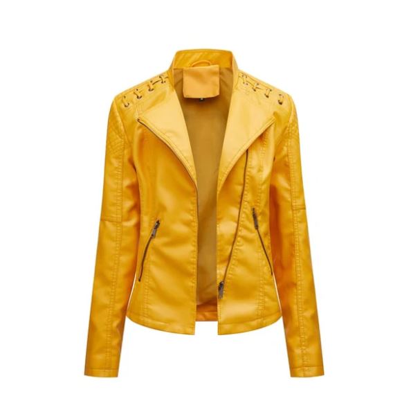 Veste en cuir d'agneau pour l'automne