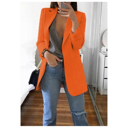 Blazer long pour femme couleur kaki automne MODA