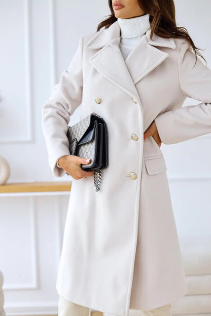Malia | Manteau Femme en Laine Double Boutonnage