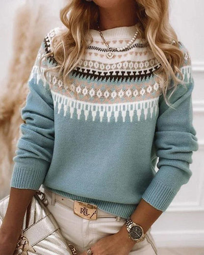 Clara | Pull pour femme doux à motif nordique Fair Isle