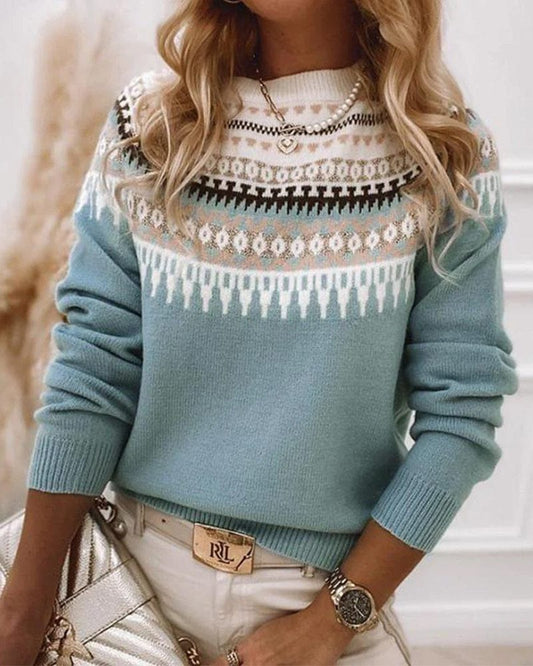 Clara | Pull pour femme doux à motif nordique Fair Isle