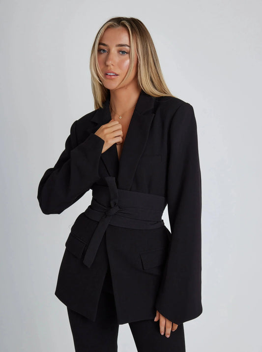 Anaé | Blazer pour Femme Ceinturé à Manches Évasées
