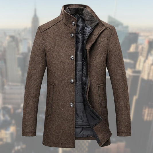 Cappotto da Uomo - Collo Alto e Fodera Rimovibile
