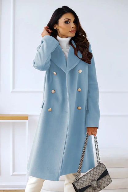 Malia | Manteau Femme en Laine Double Boutonnage