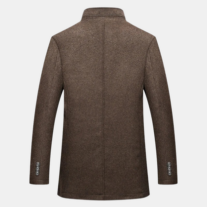 Léo | Manteau Homme En Laine Avec Col Montant
