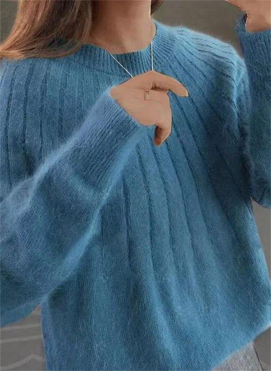 Fluffige gestrickter Pullover
