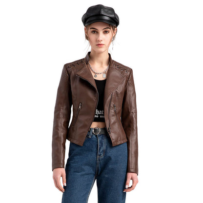 Veste en cuir d'agneau pour l'automne