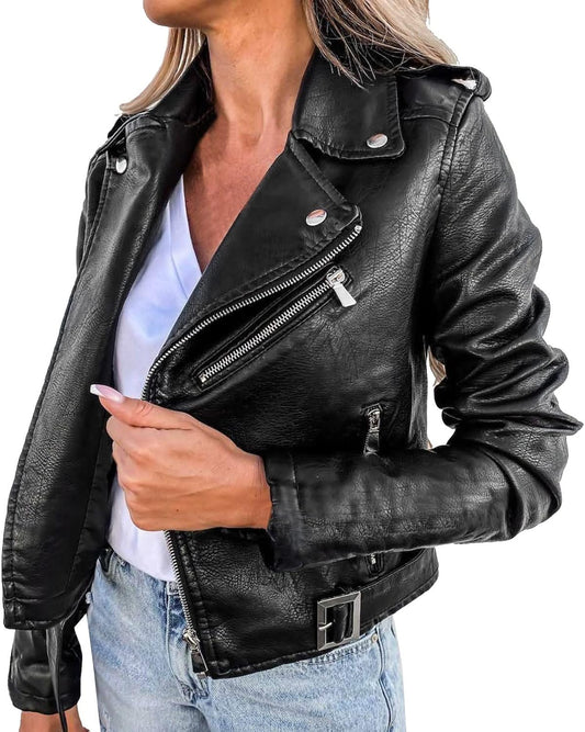 FASLOLSDP Giacca invernale da donna, lunga, retrò, con collo a risvolto, giacca invernale, sexy, da motociclista, per la primavera, per attività all'aperto