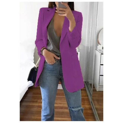 Blazer long pour femme couleur kaki automne MODA