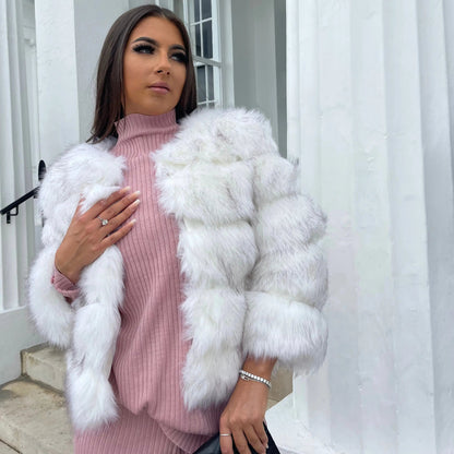 Lima | Manteau Femme en Fausse Fourrure Matelassée