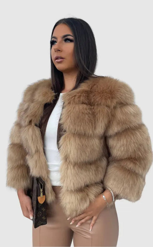 Lima | Manteau Femme en Fausse Fourrure Matelassée