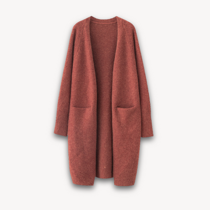 Vero – Dames Cashmere Cardigan – Open Front – Lang Model