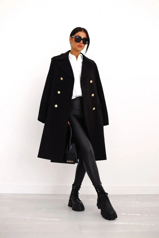Malia | Manteau Femme en Laine Double Boutonnage