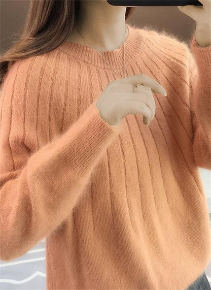 Fluffige gestrickter Pullover