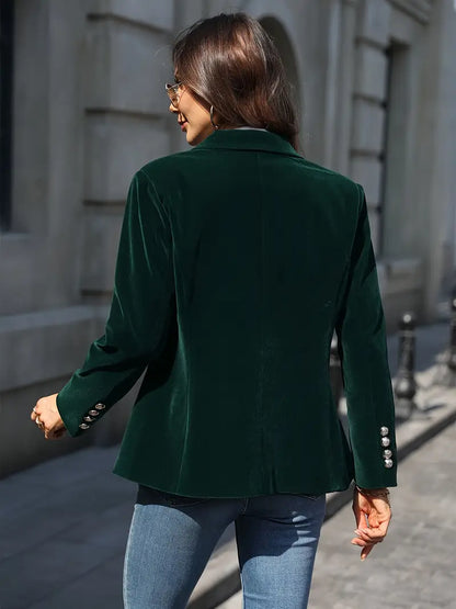 Blazer Élégant en Velours - Chic et Confortable