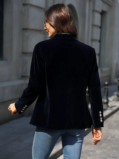 Blazer Élégant en Velours - Chic et Confortable