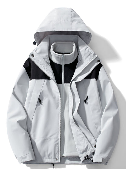 Heidi-Mode | 3-in-1 Fleece-Winterjacke mit Kapuze für Damen