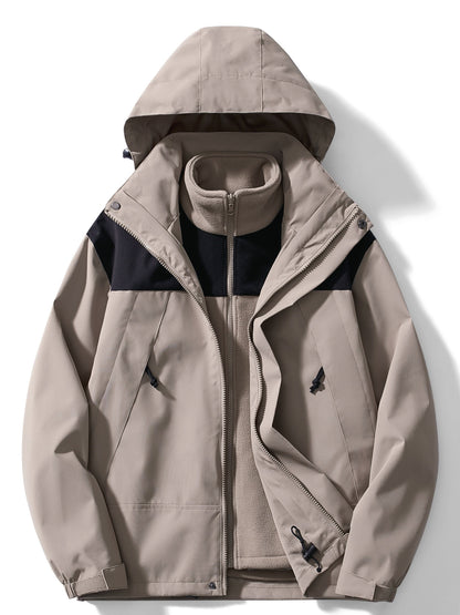Heidi-Mode | 3-in-1 Fleece-Winterjacke mit Kapuze für Damen