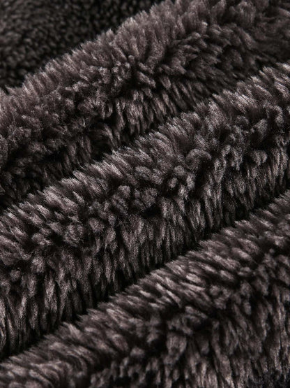 Thesupermade Fur Hooded Quilted Sherpa Jacket - 2304