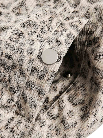 Cotton Cheetah Print Mink Fur Hooded Jacket - 2270