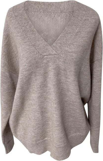 Velia | Pull pour Femme Cachemire Col V Décontracté