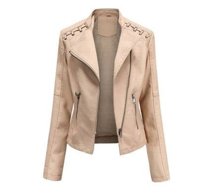 Veste en cuir d'agneau pour l'automne