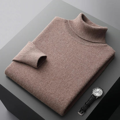 pull col roule homme elegance et confort en laine merinos