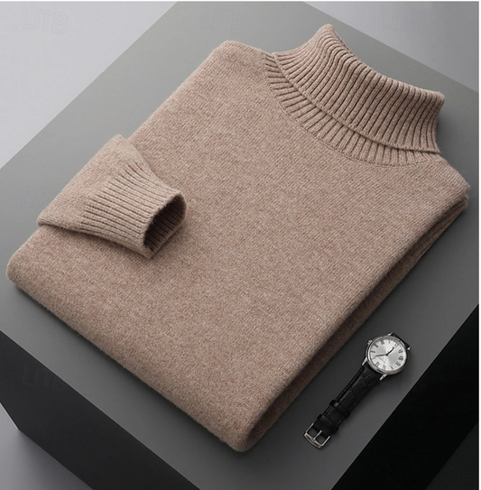 Col Roulé Laine Mérinos Homme - Chaleur & Style