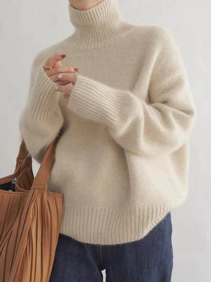Pull En Cachemire - Col Roulé Élégant Pour L'Hiver