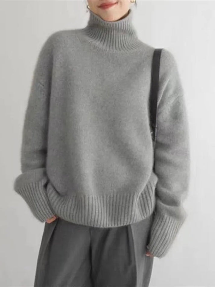 Pull En Cachemire - Col Roulé Élégant Pour L'Hiver