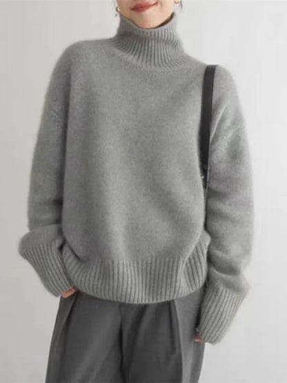 Pull En Cachemire - Col Roulé Élégant Pour L'Hiver