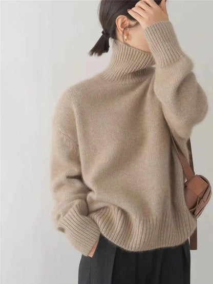 Pull En Cachemire - Col Roulé Élégant Pour L'Hiver