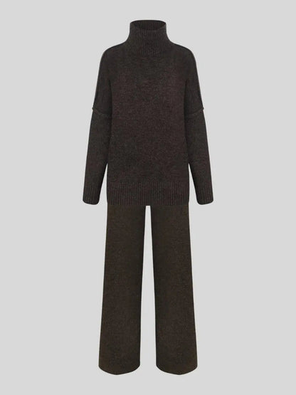 Nayla | Ensemble Maille pour Femme Oversize - Pull + Pantalon Large