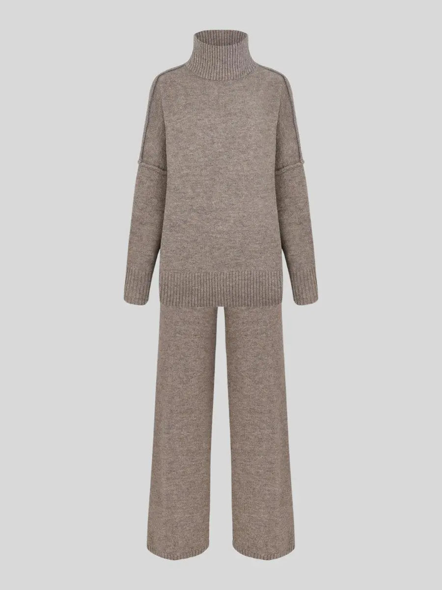 Nayla | Ensemble Maille pour Femme Oversize - Pull + Pantalon Large