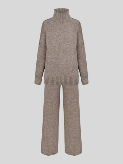 Nayla | Ensemble Maille pour Femme Oversize - Pull + Pantalon Large